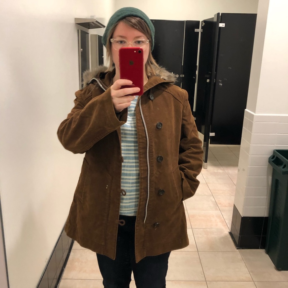 Comme Des Garçons junya watanabe brown hooded coat - Picture 2 of 5